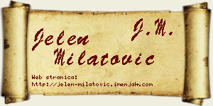 Jelen Milatović vizit kartica